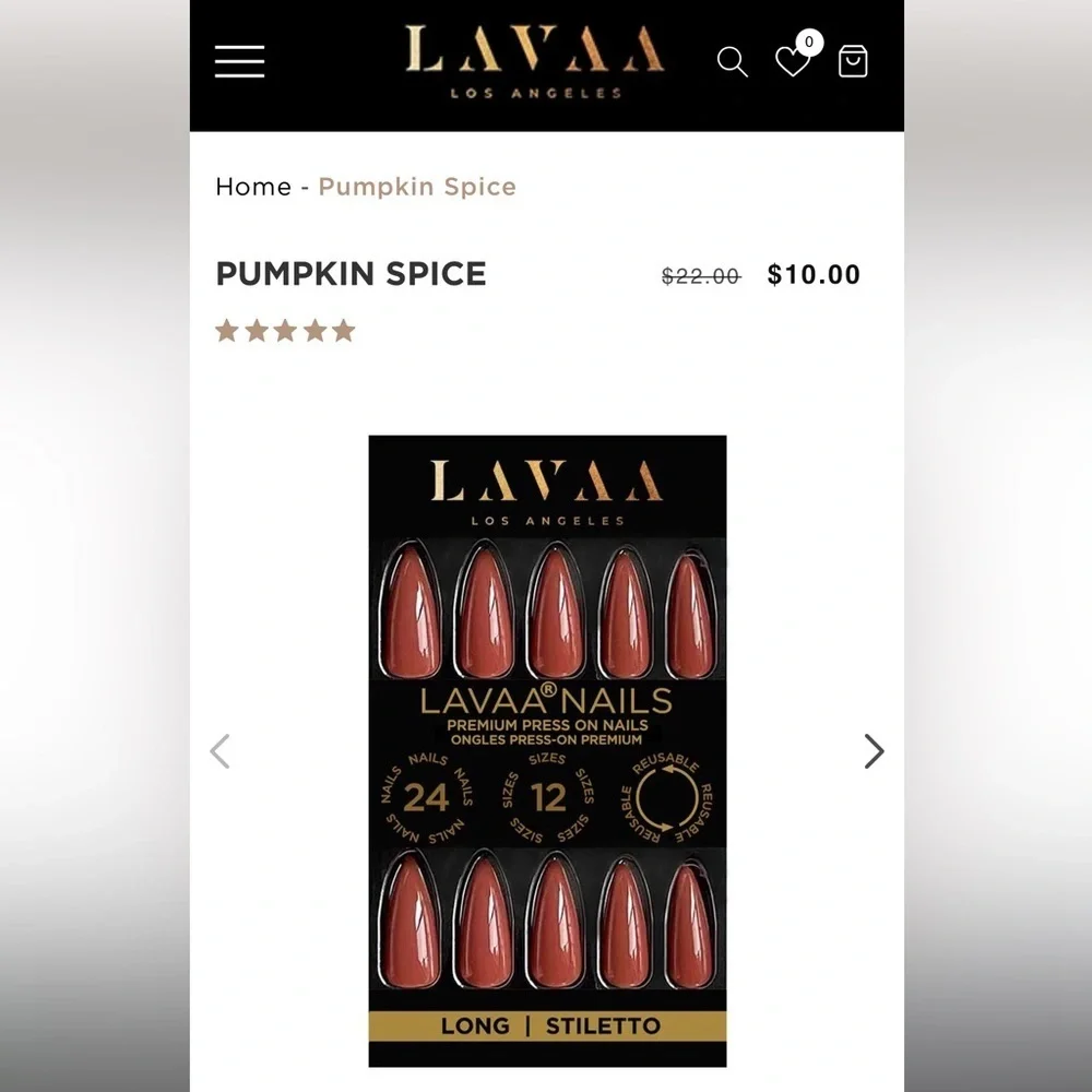LAVAA Los Angeles press on nails, NIB set of two - Picture 1 of 11